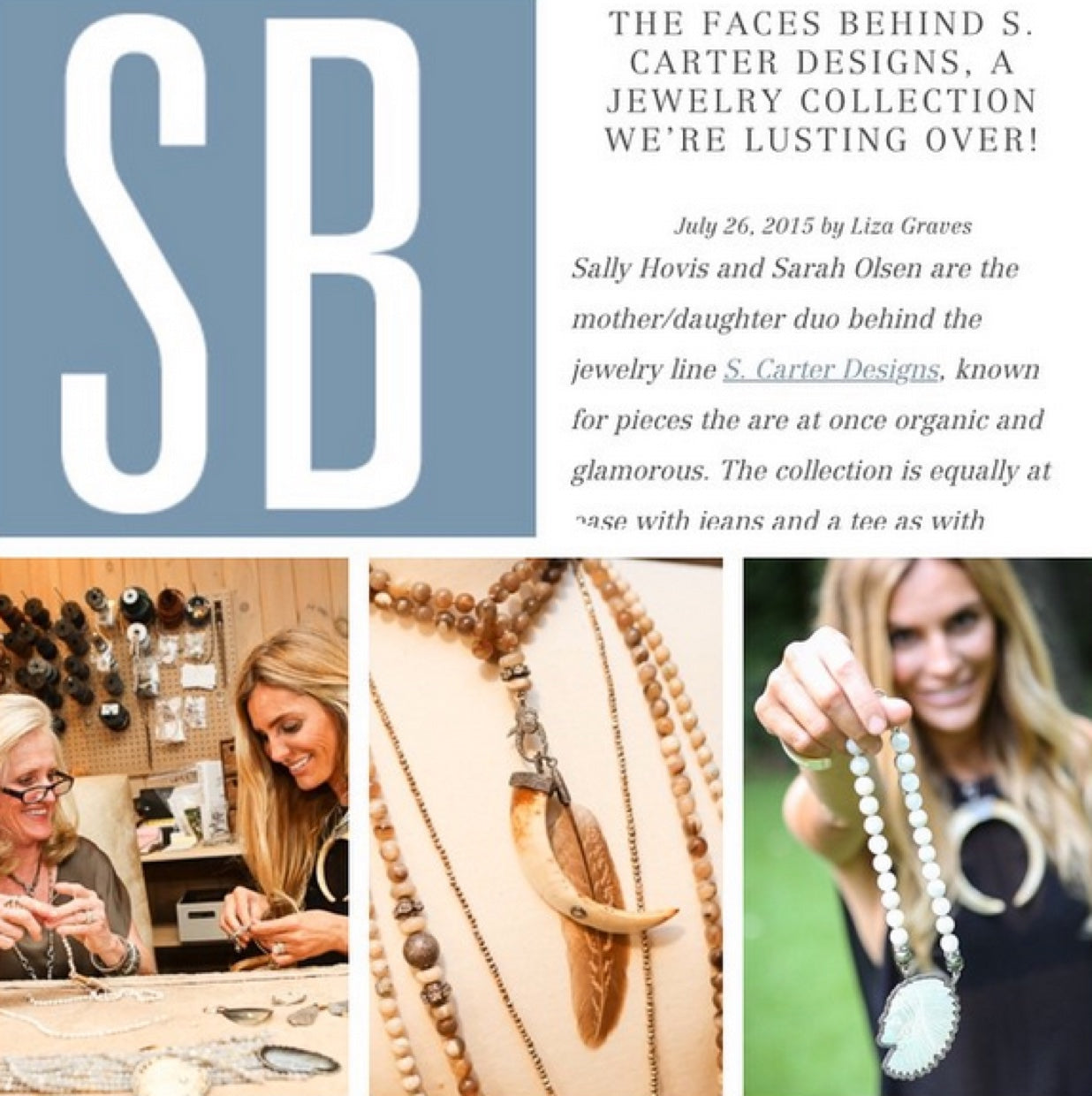 Style Blueprint "The Faces Behind S. Carter Designs"