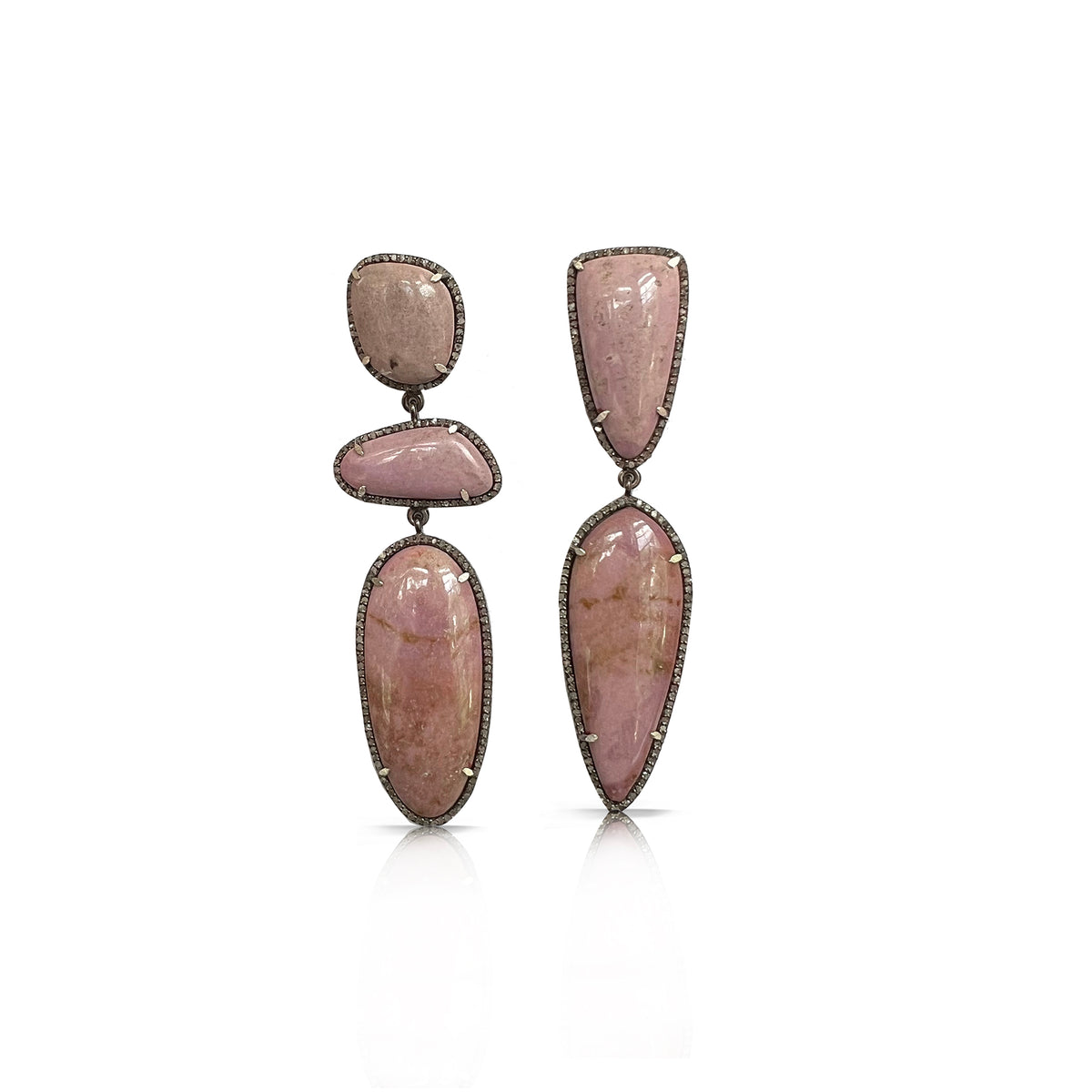 Phosphosiderite Mixed Drop Earrings