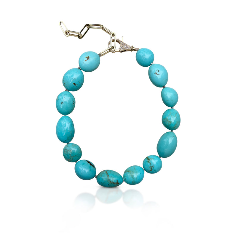 14k Jumbo Turquoise Necklace Style 1