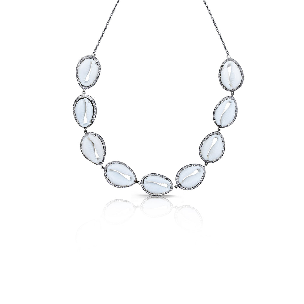Diamond Necklace Gold Cowrie Shell Choker Cowrie Shell Choker