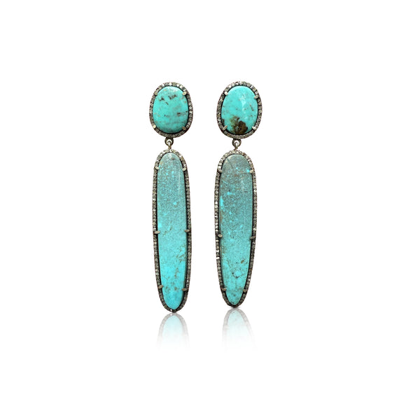 Turquoise Double Drop Earrings 2