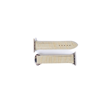 Apple Watch Band, White Bone Matte Alligator