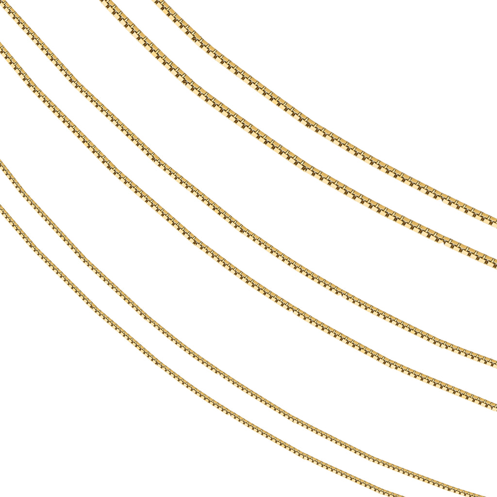 14k Round Box Chain Necklace