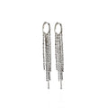 14k White Gold Fringe Diamond Earrings