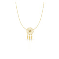 14k Yellow Gold Dream Catcher Necklace