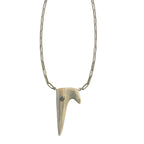 14k Large Double Fork Elk Tip Necklace