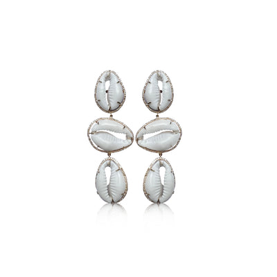 14k Cowrie Drop Earrings