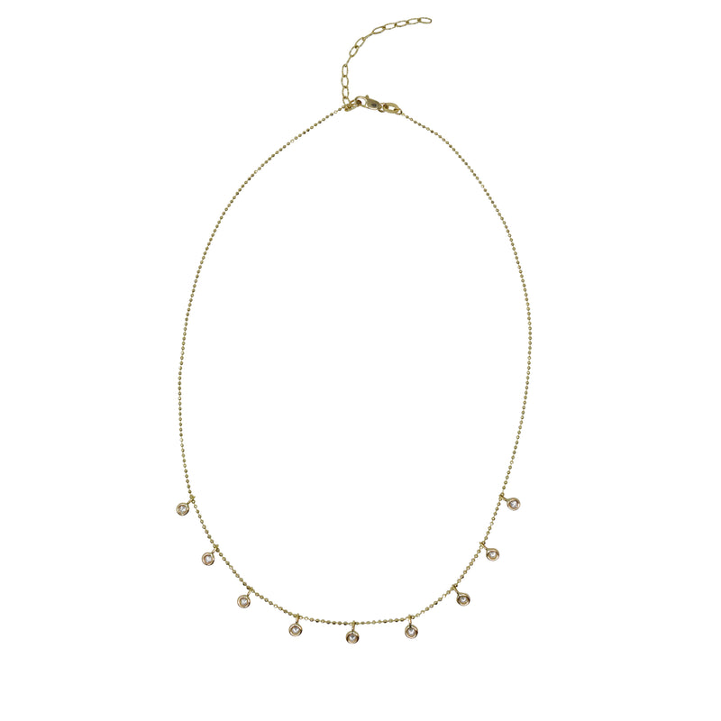14k Diamond Dangle Necklace