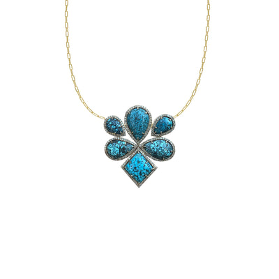 14k Free Form Kingman Turquoise Necklace