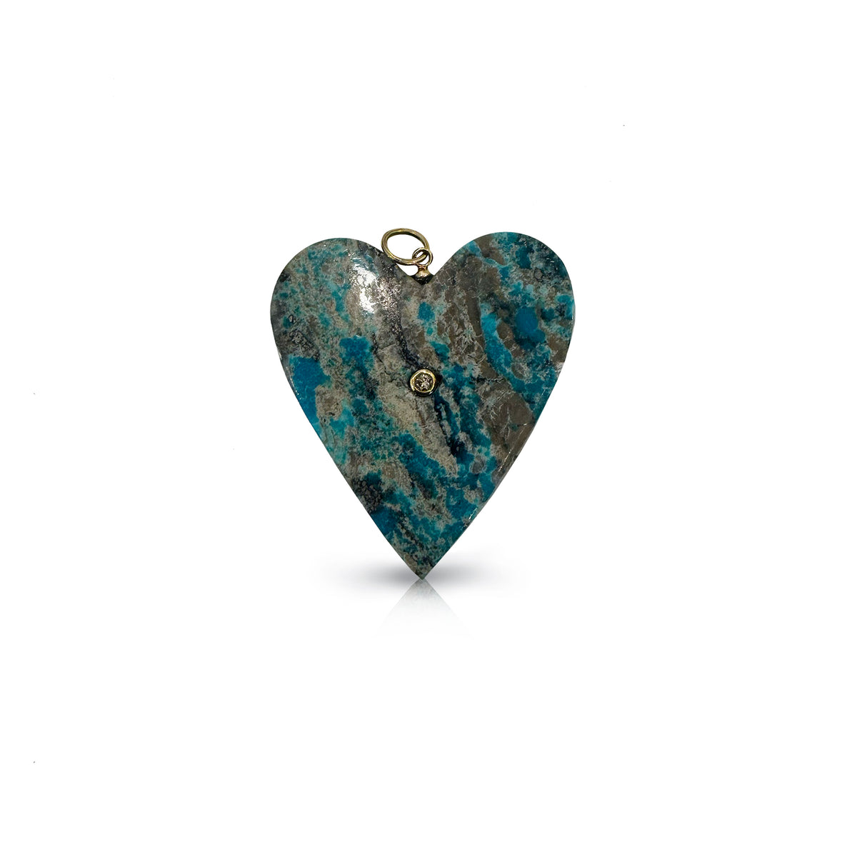 14k Nacozari Turquoise Heart Pendant