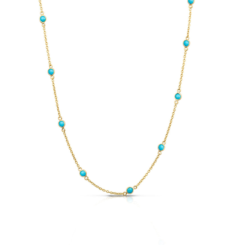 14k Graduated Turquoise Necklace