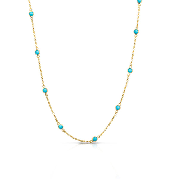 14k Graduated Turquoise Necklace