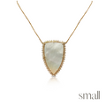 14k Mother of Pearl Shield Necklace