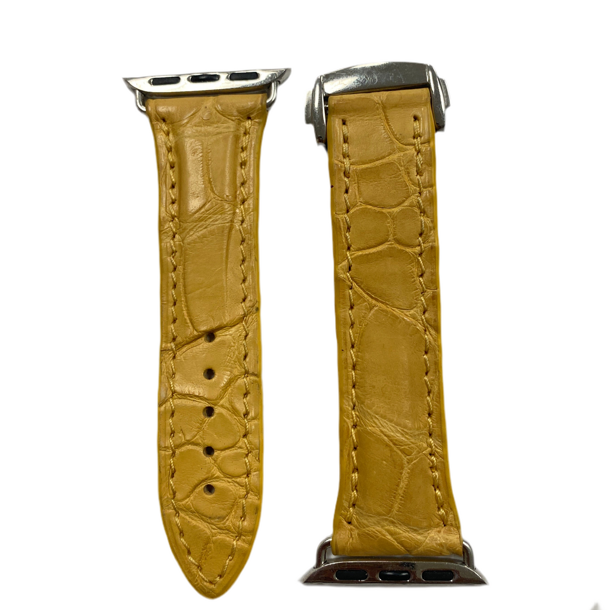 Apple Watch Band, Natural Mustard Yellow Alligator