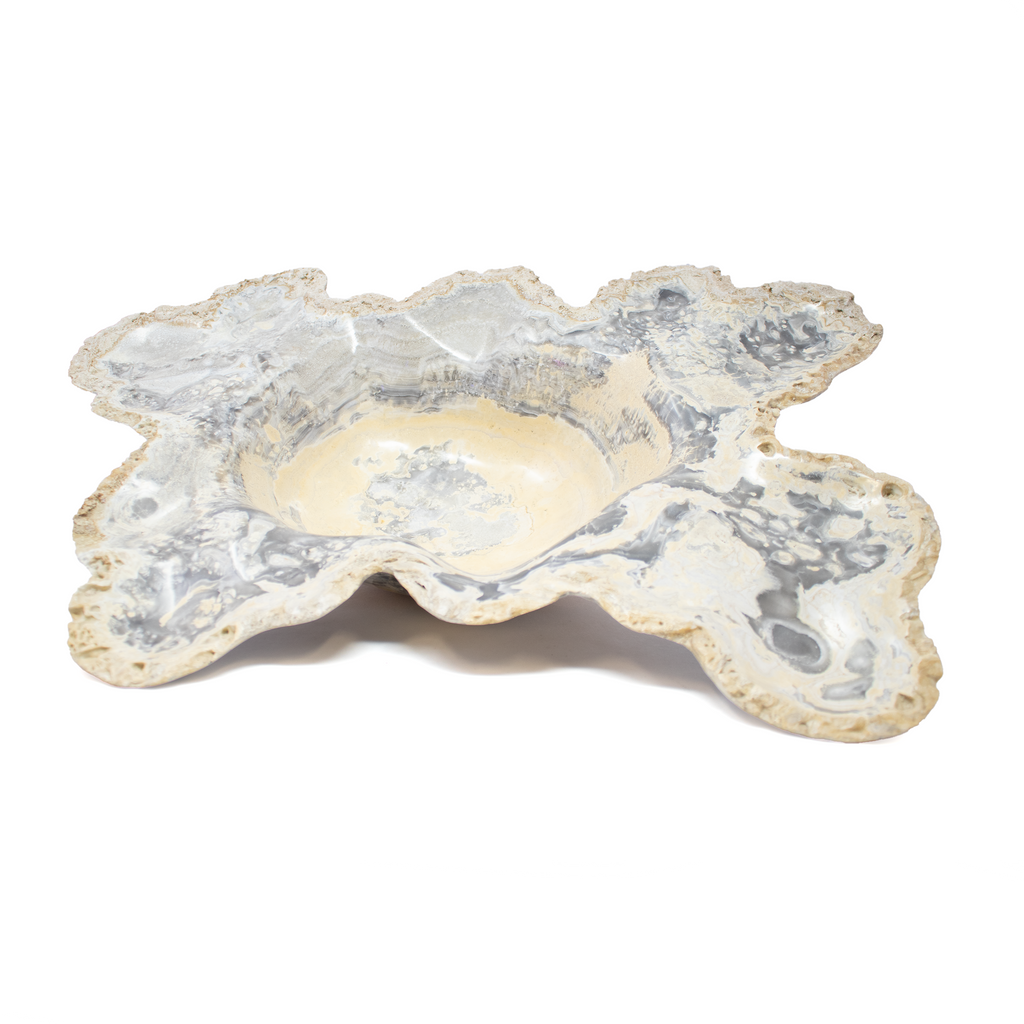 High Polished Gray Gold Onyx Bowl