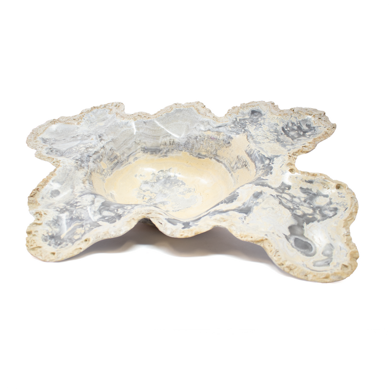 High Polished Gray Gold Onyx Bowl