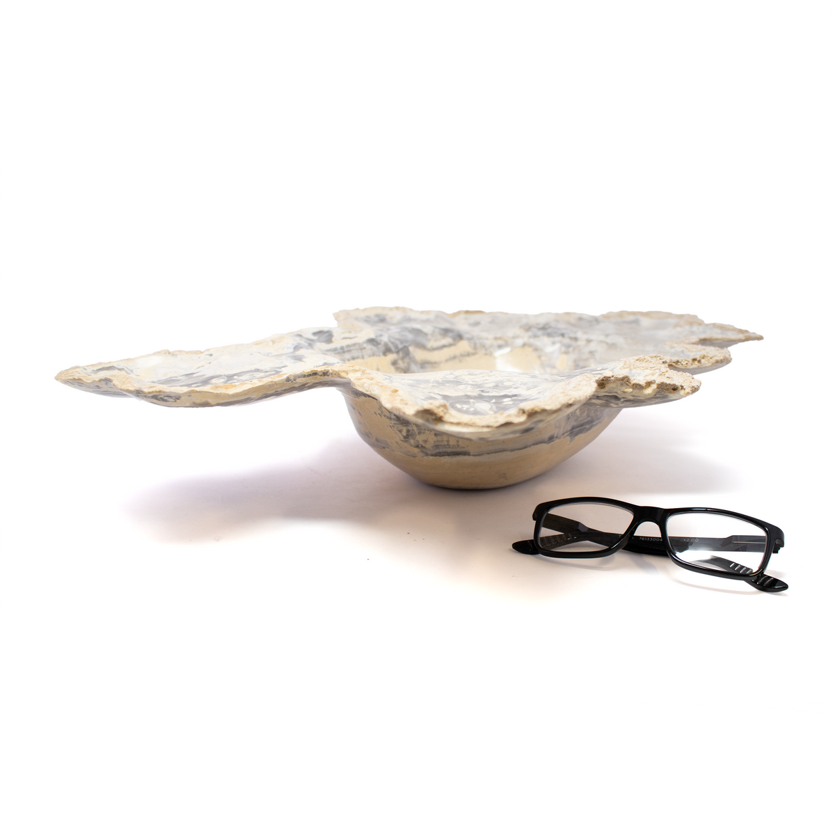 High Polished Gray Gold Onyx Bowl