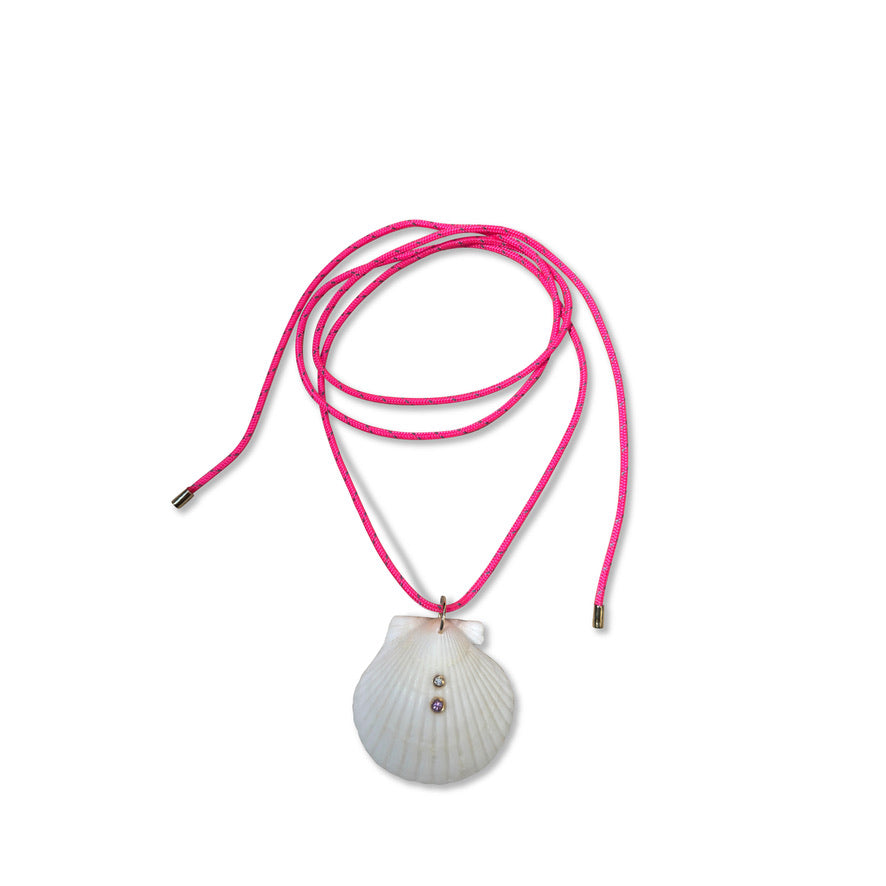 Pink Paracord Wrap Necklace