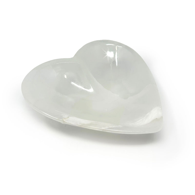 Ice White Onyx Heart Vessel