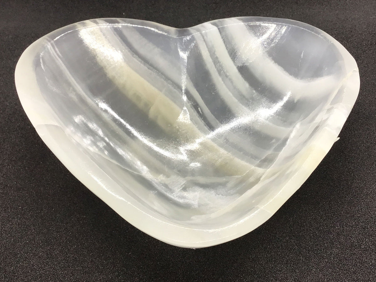 Ice White Onyx Heart Vessel