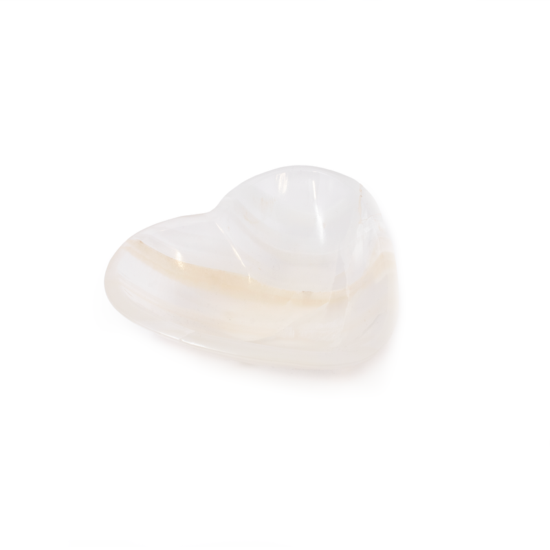 Ice White Onyx Heart Vessel