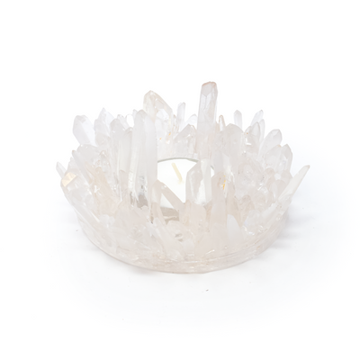 Lemurian Quartz Crystal Points Candle Holder