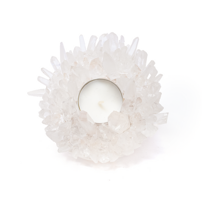 Lemurian Quartz Crystal Points Candle Holder