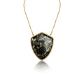 14k Apache Gold Shield Diamond Necklace
