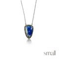 Lapis Silver Shield Necklace
