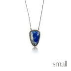Lapis Silver Shield Necklace
