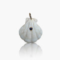 14k Blue Sapphire Scallop Shell Charm