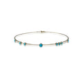 14k Turquoise Hammered Wire Choker