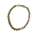 14k Yellow South Sea Pearl and Jumbo Chain Necklace