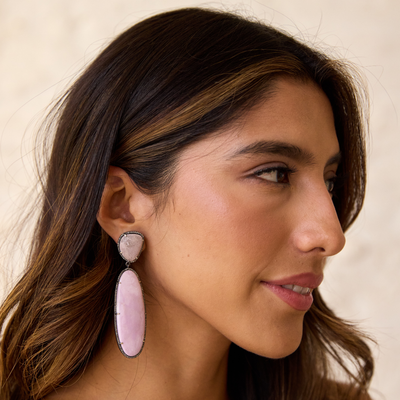 Phosphorite Double Drop Earrings