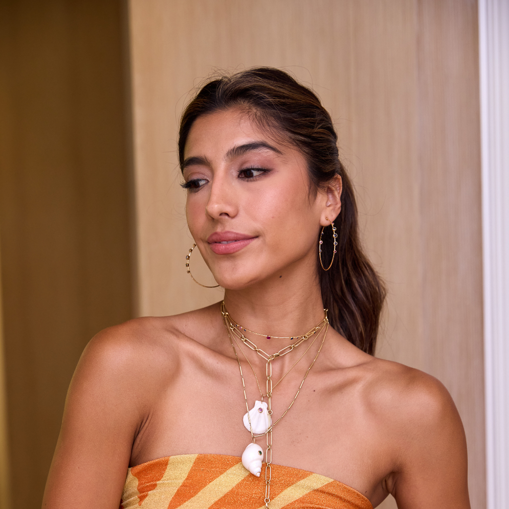 14k 8 Sapphire Flex Small Hoops