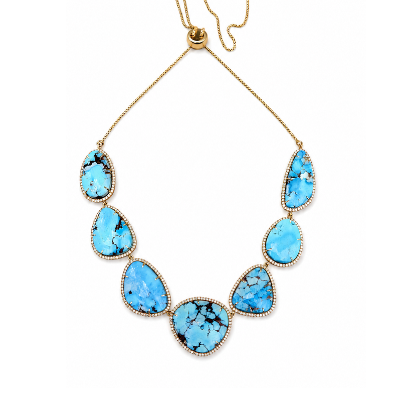 14k Golden Hills Turquoise Choker