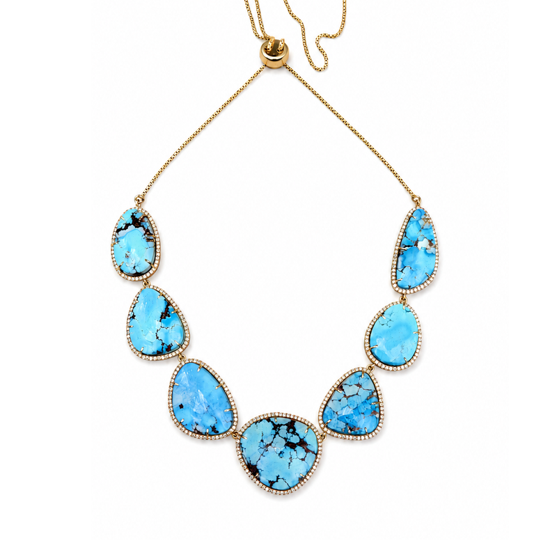 14k Golden Hills Turquoise Choker
