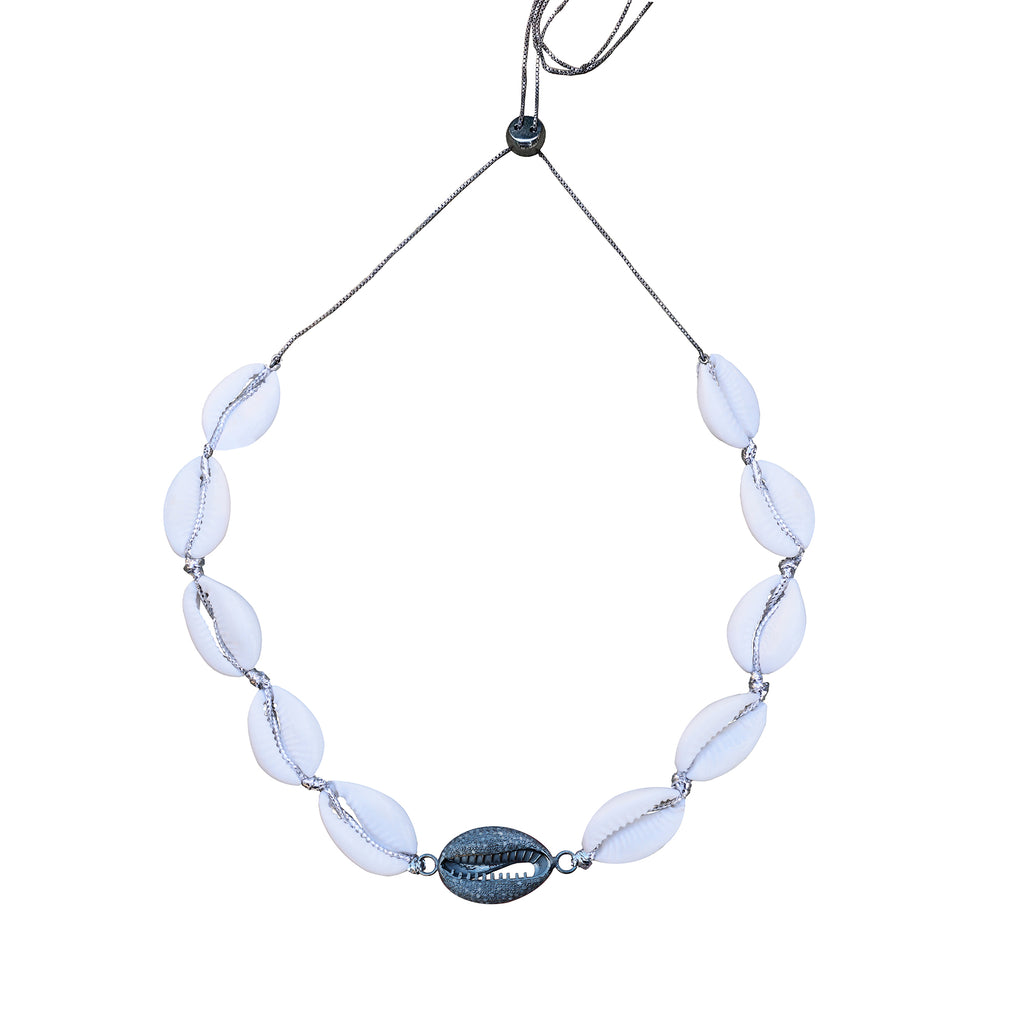Cowrie Pave Diamond Choker