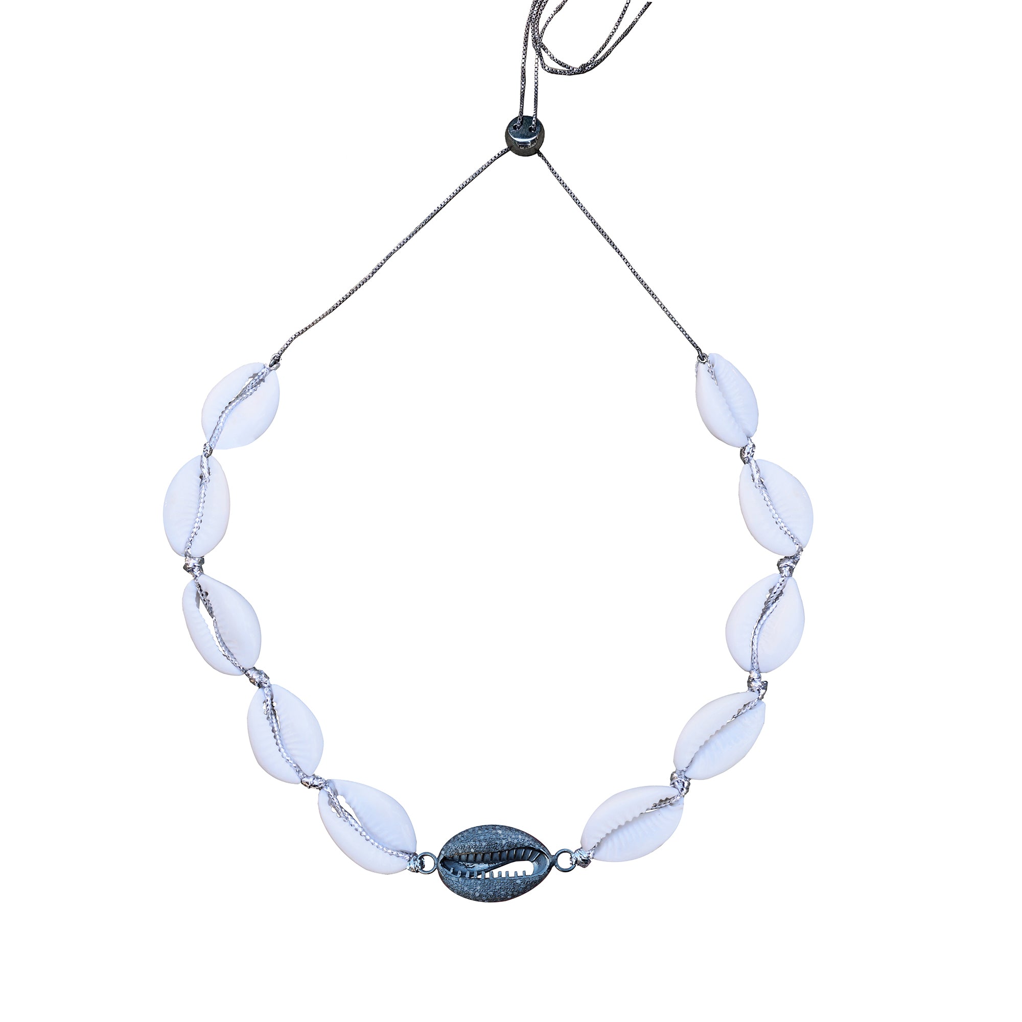Cowrie Pave Diamond Choker
