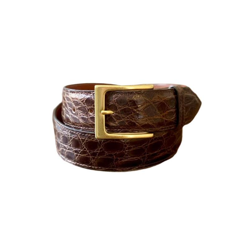 Full Skin Belt, Dark Brown Glazed