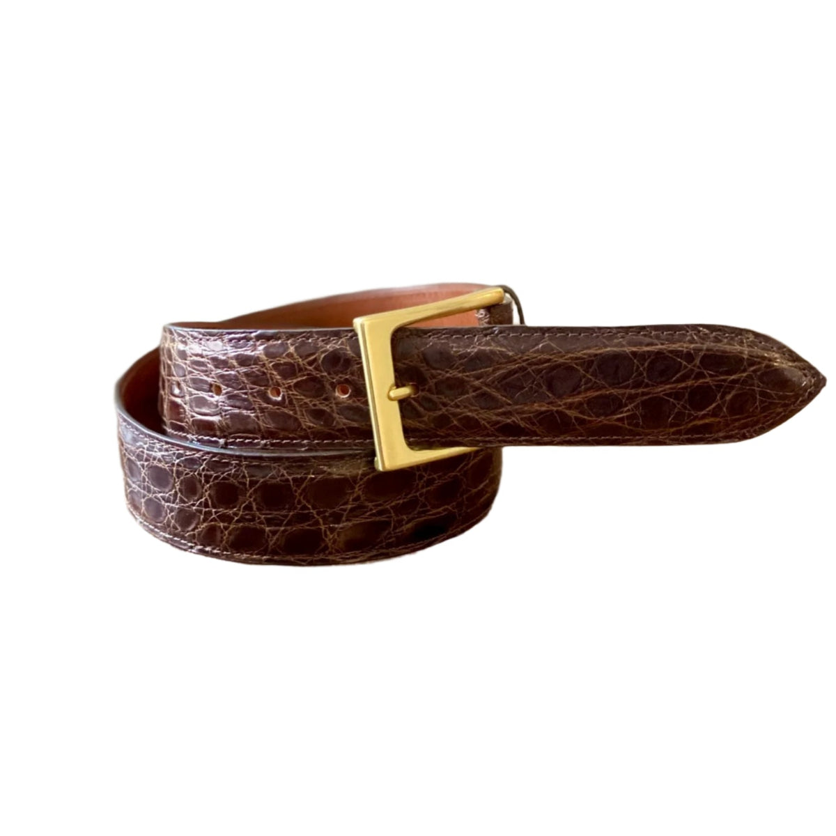 Full Skin Belt, Dark Brown Glazed