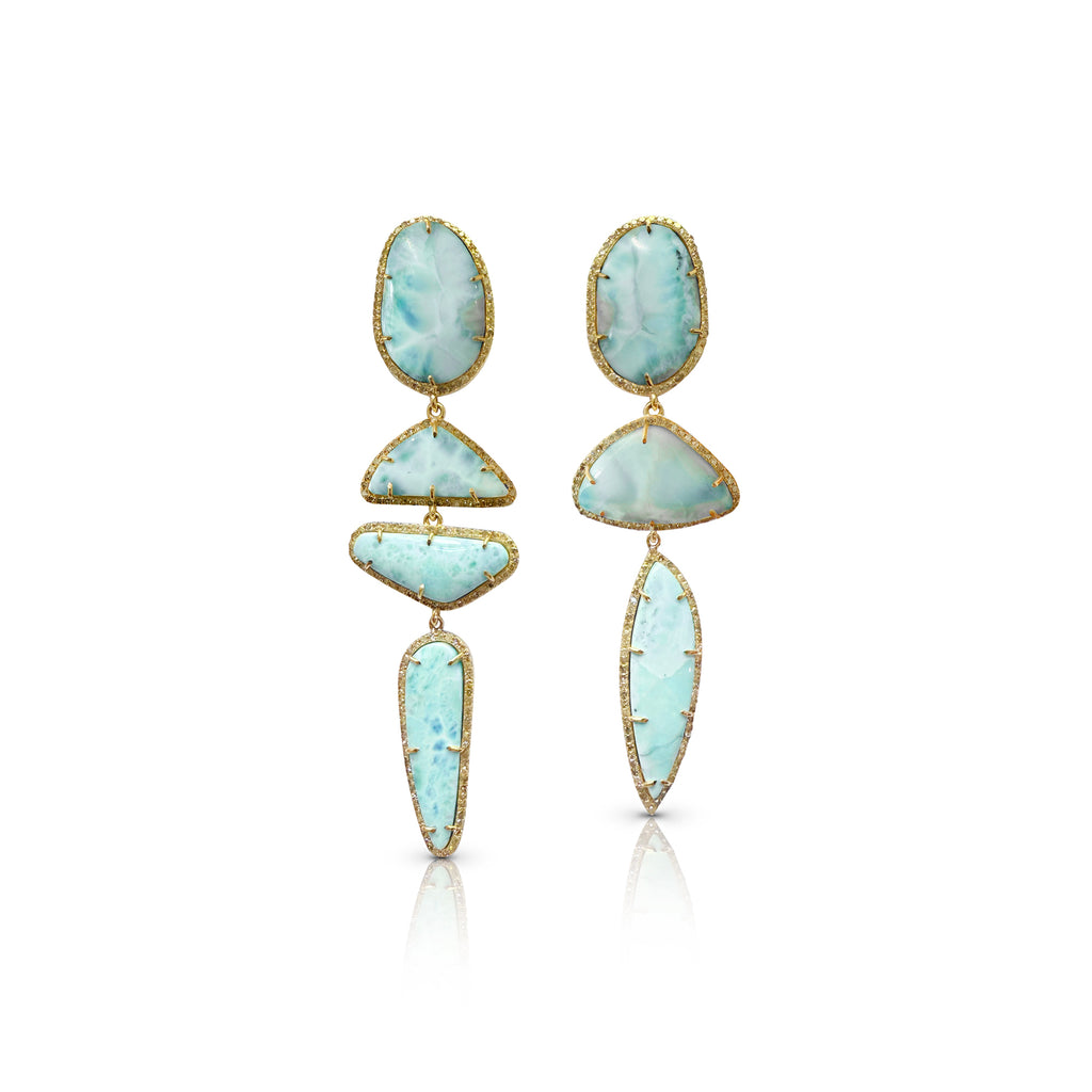 14k Larimar Quadri Drop Earrings