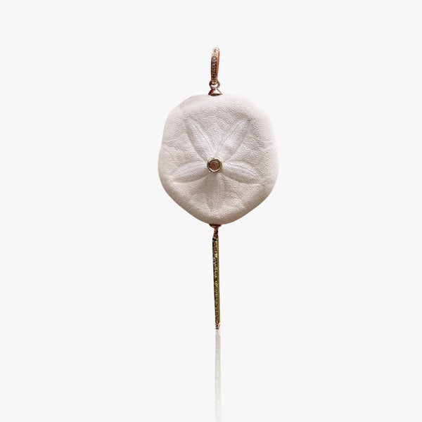 14k Peridot Sand Dollar Spike Charm