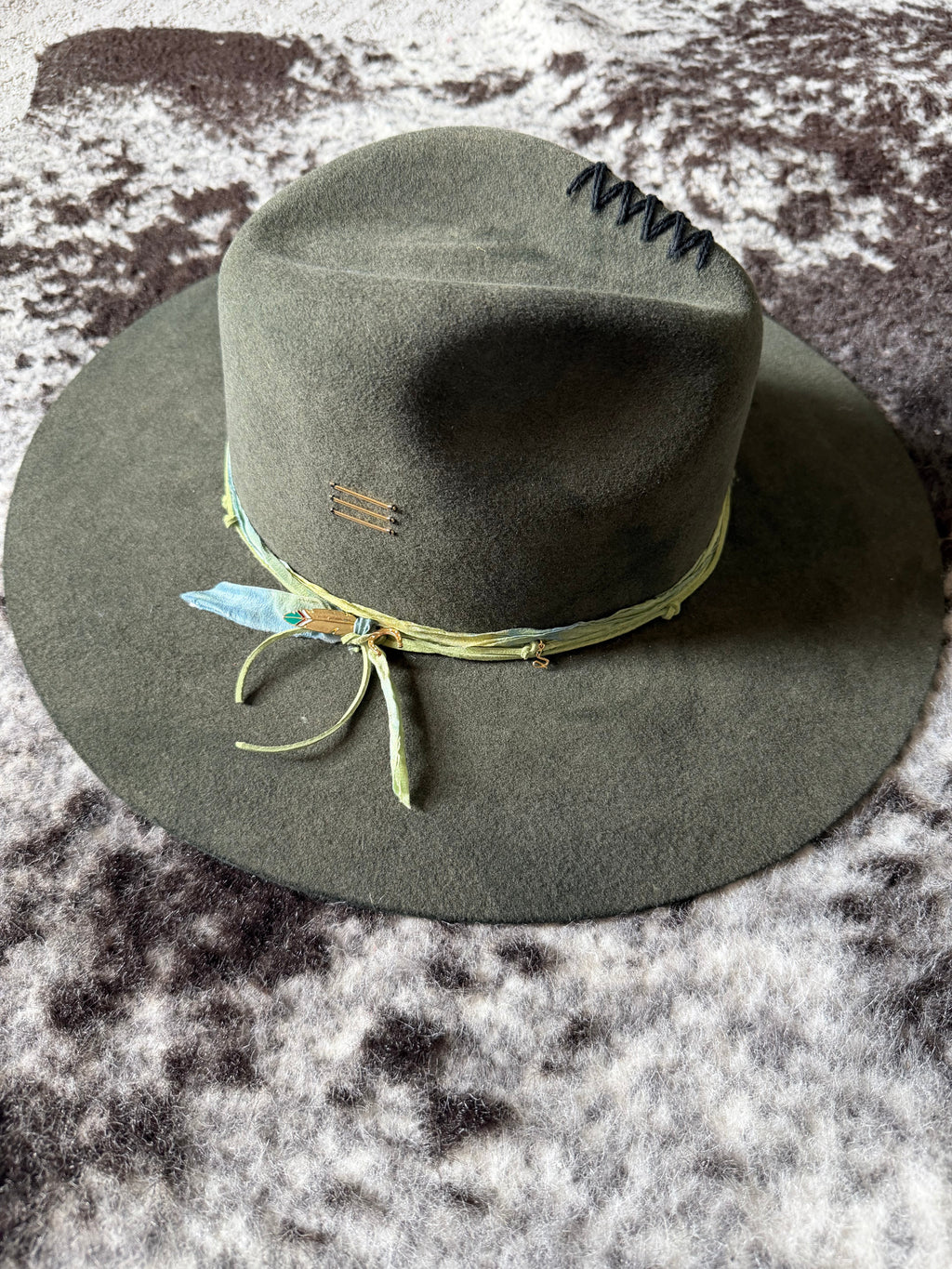 H+H Washed Green Felt