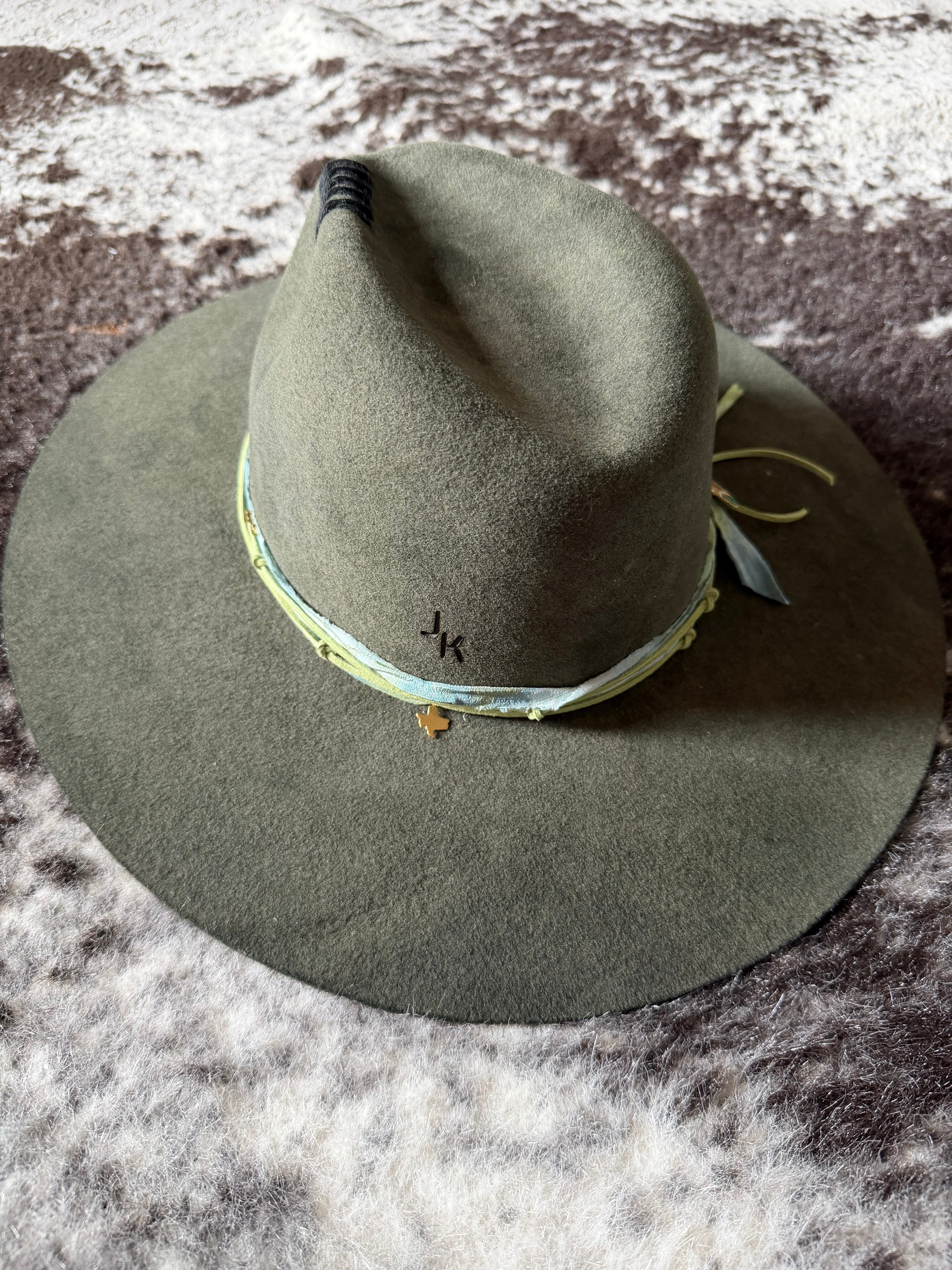 H+H Washed Green Felt