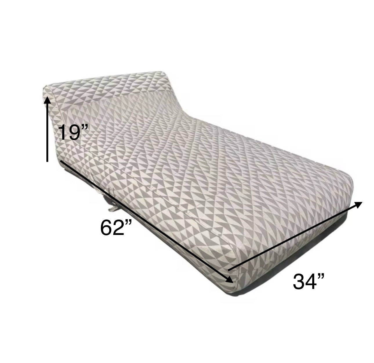 Luxe Linen-Like Inflatable Pool Lounge-Charcoal Zag