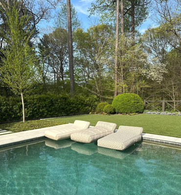 Luxe Linen-Like Inflatable Pool Lounge-Oyster Linen