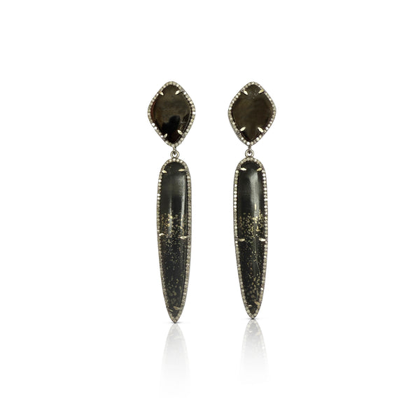 Pyrite Double Drop Earrings