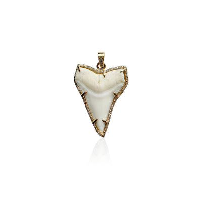 14k Pave Sharks Tooth