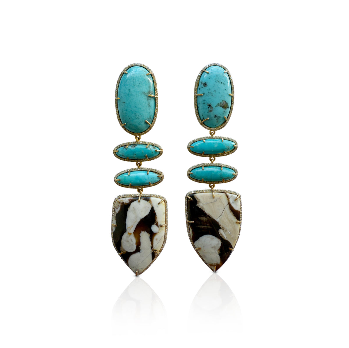 14k Campitos Quadri Drop Earrings
